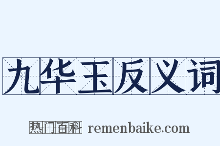 九华玉反义词是什么意思的图片